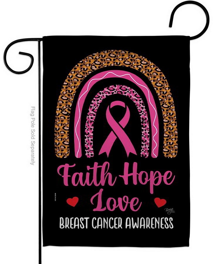 Pink Hope Garden Flag