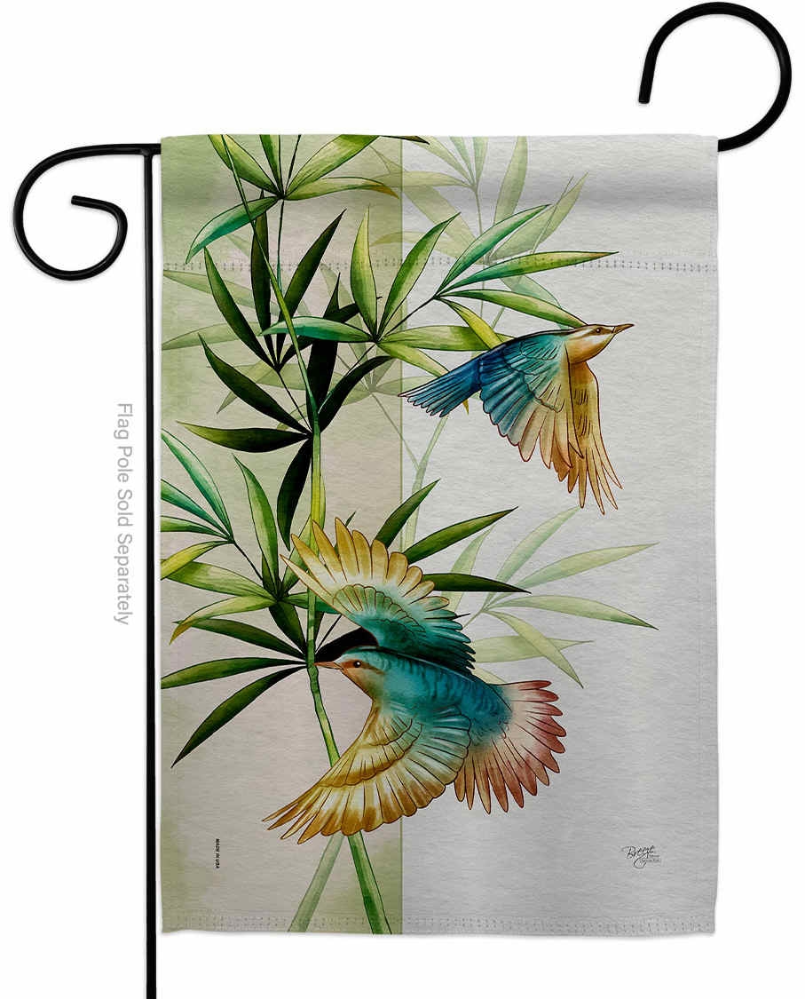 Asian Blossom Birds Garden Flag