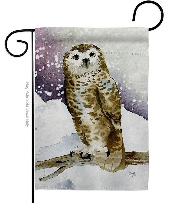 Winter Owl Garden Flag