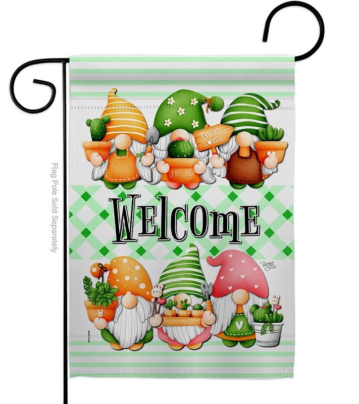 Cactus Gnome Garden Flag