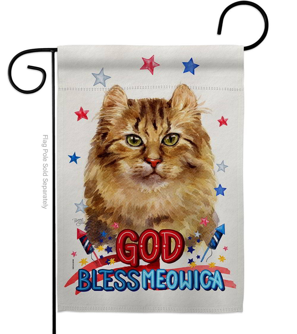 Patriotic American Curl Garden Flag