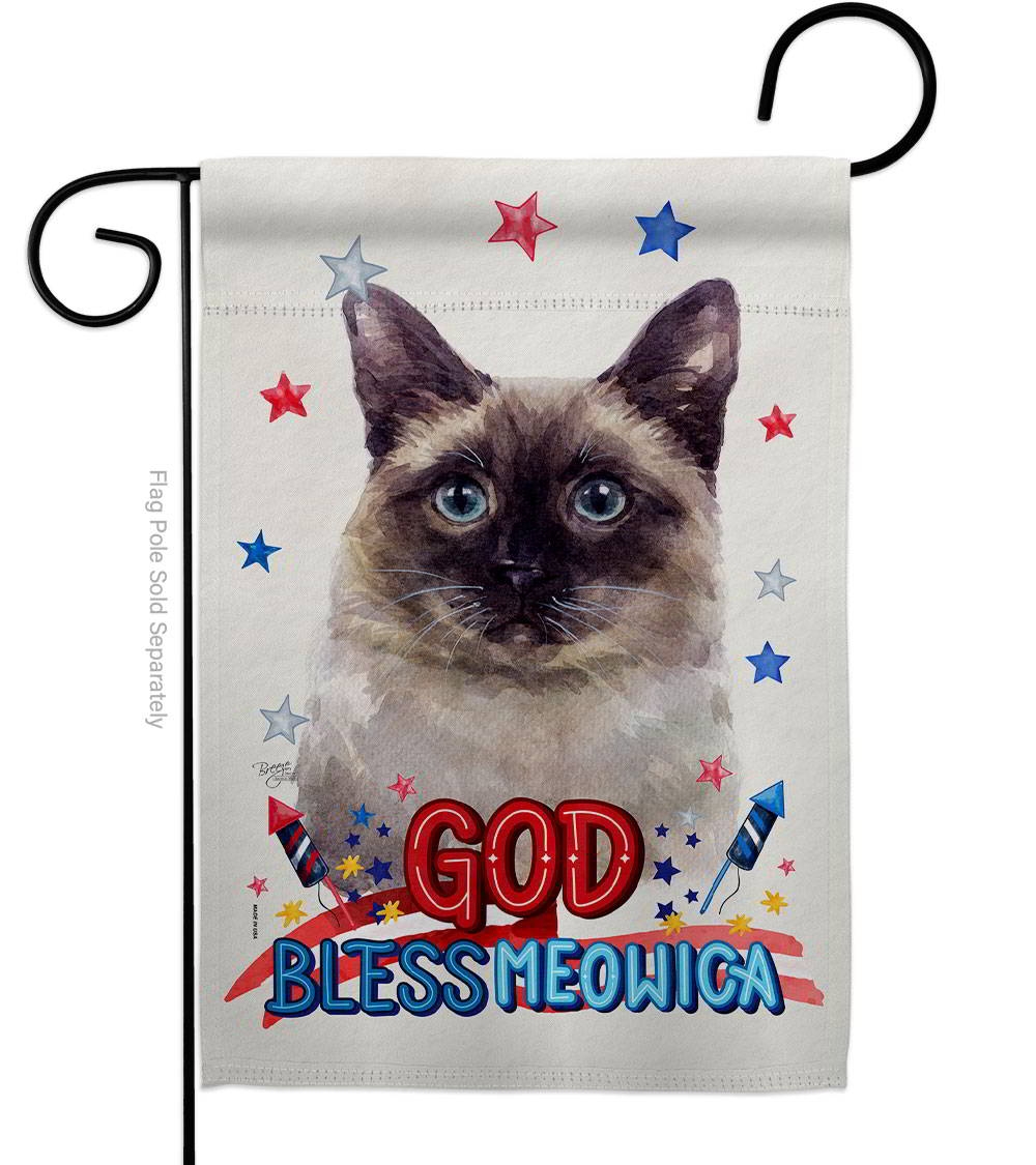 Patriotic Siamese Garden Flag