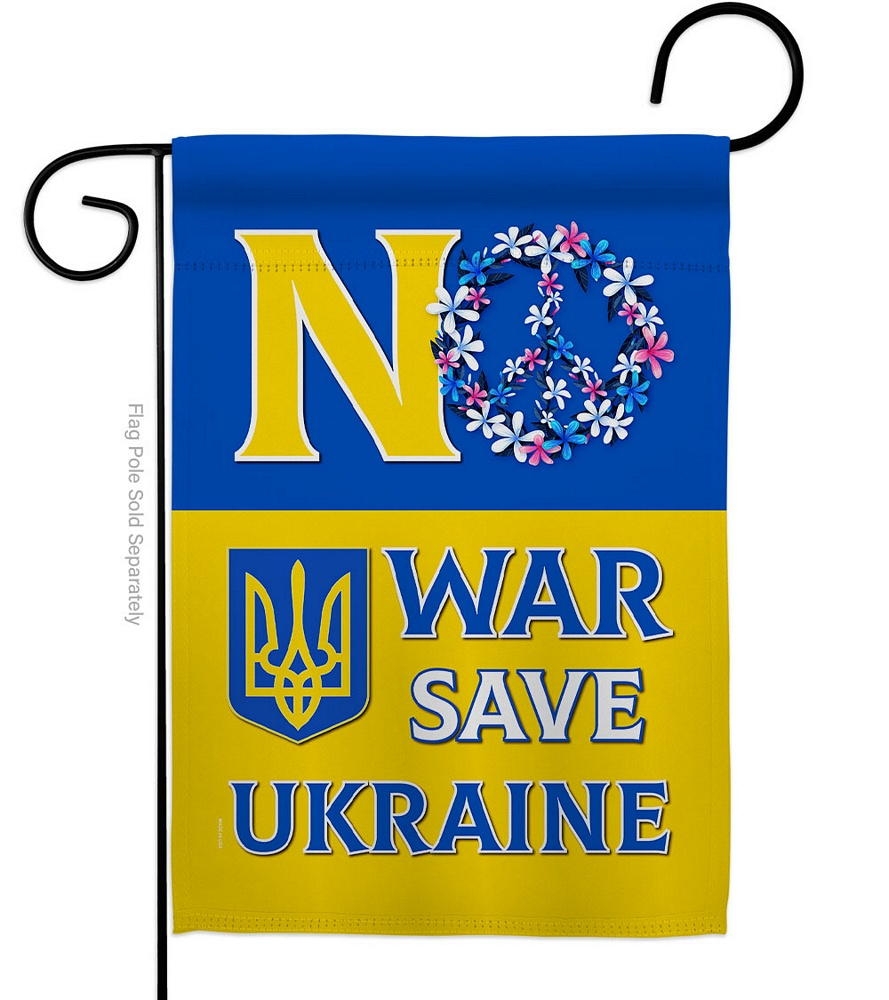 No War, Save Ukraine Garden Flag