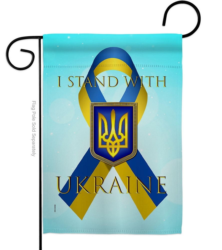 Stand With Ukraine Garden Flag