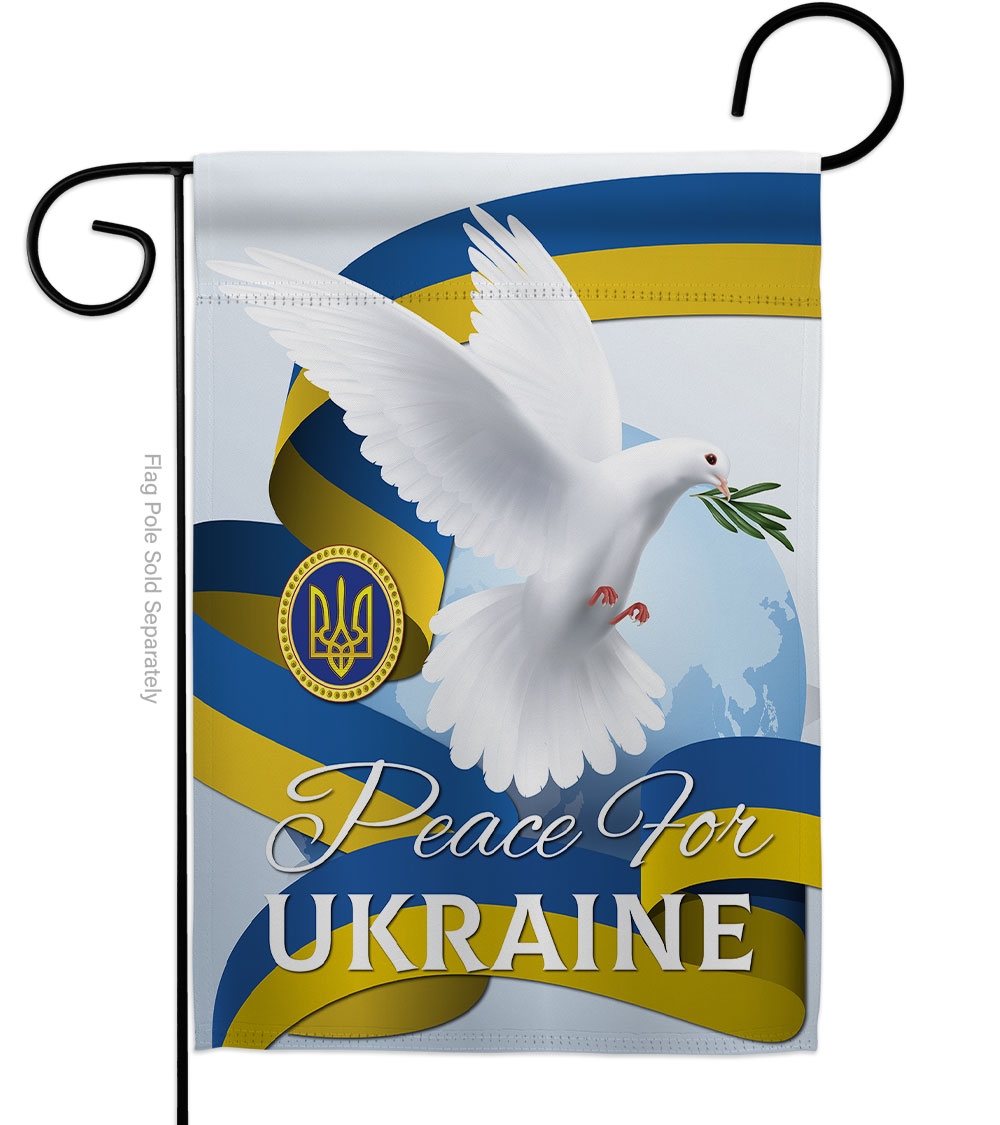Peace For Ukraine Garden Flag