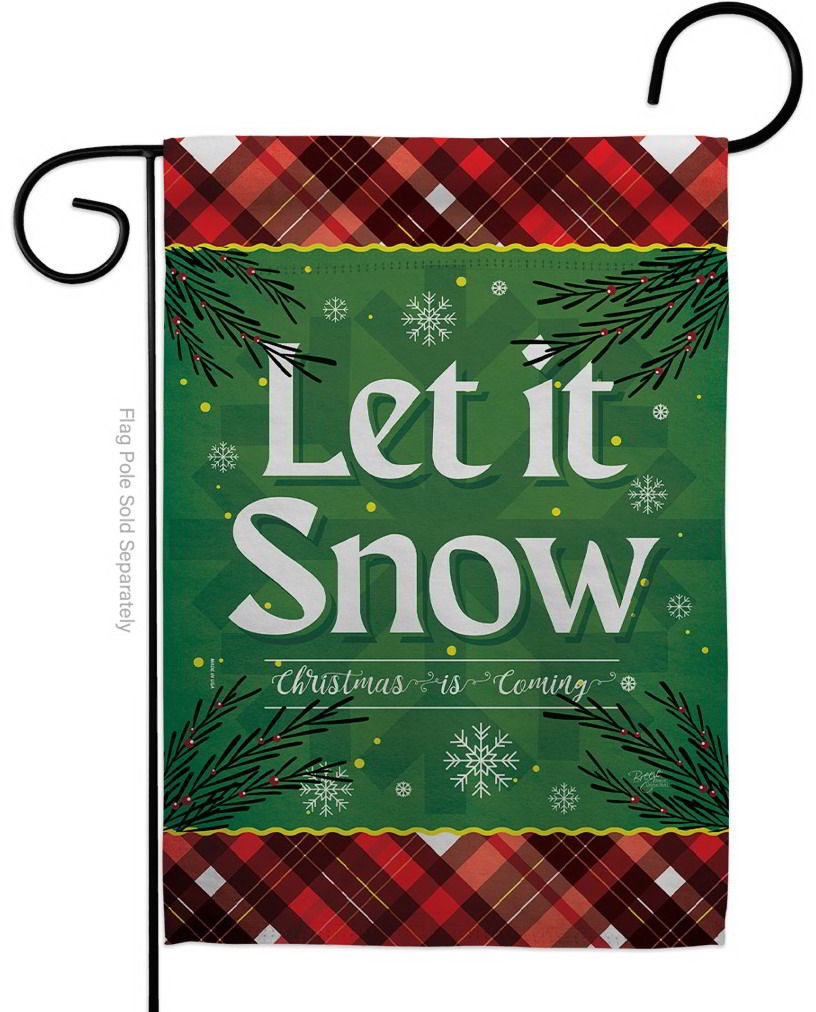 Christmas Snow Garden Flag