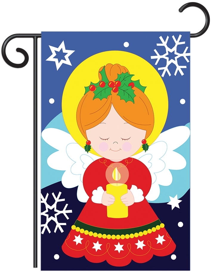 Praying Angel Applique Garden Flag