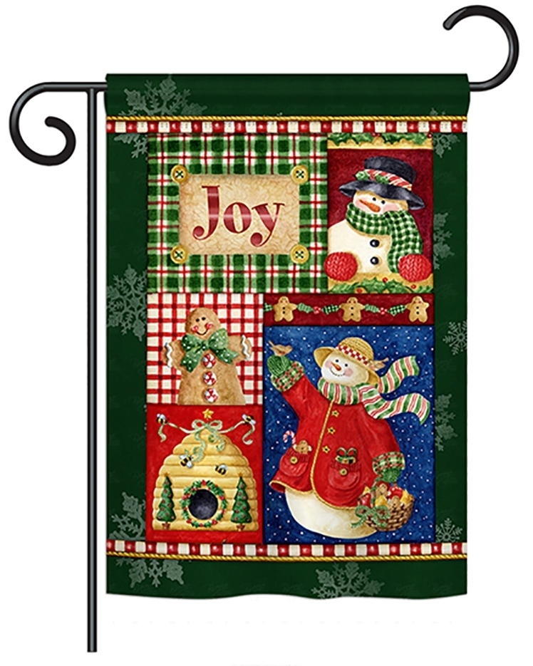 Joy Snow Woman Garden Flag