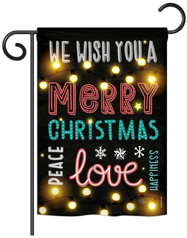 Lightful Merry Christmas Love Garden Flag