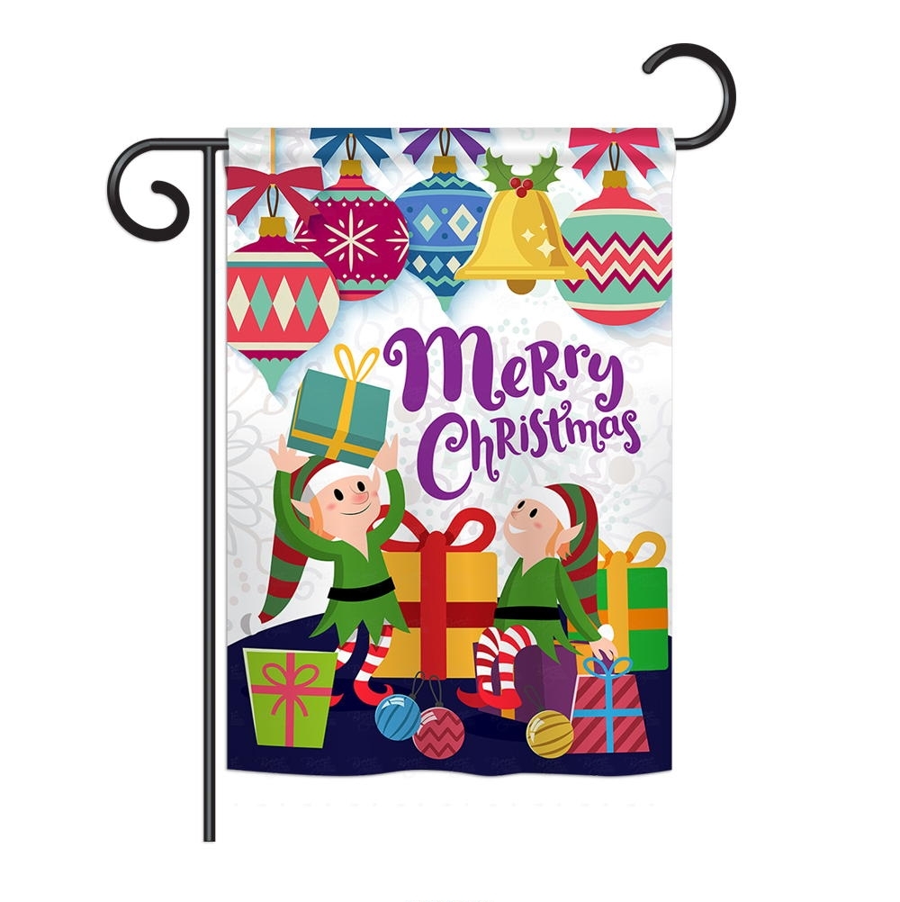 Santa Helper Merry Christmas Garden Flag