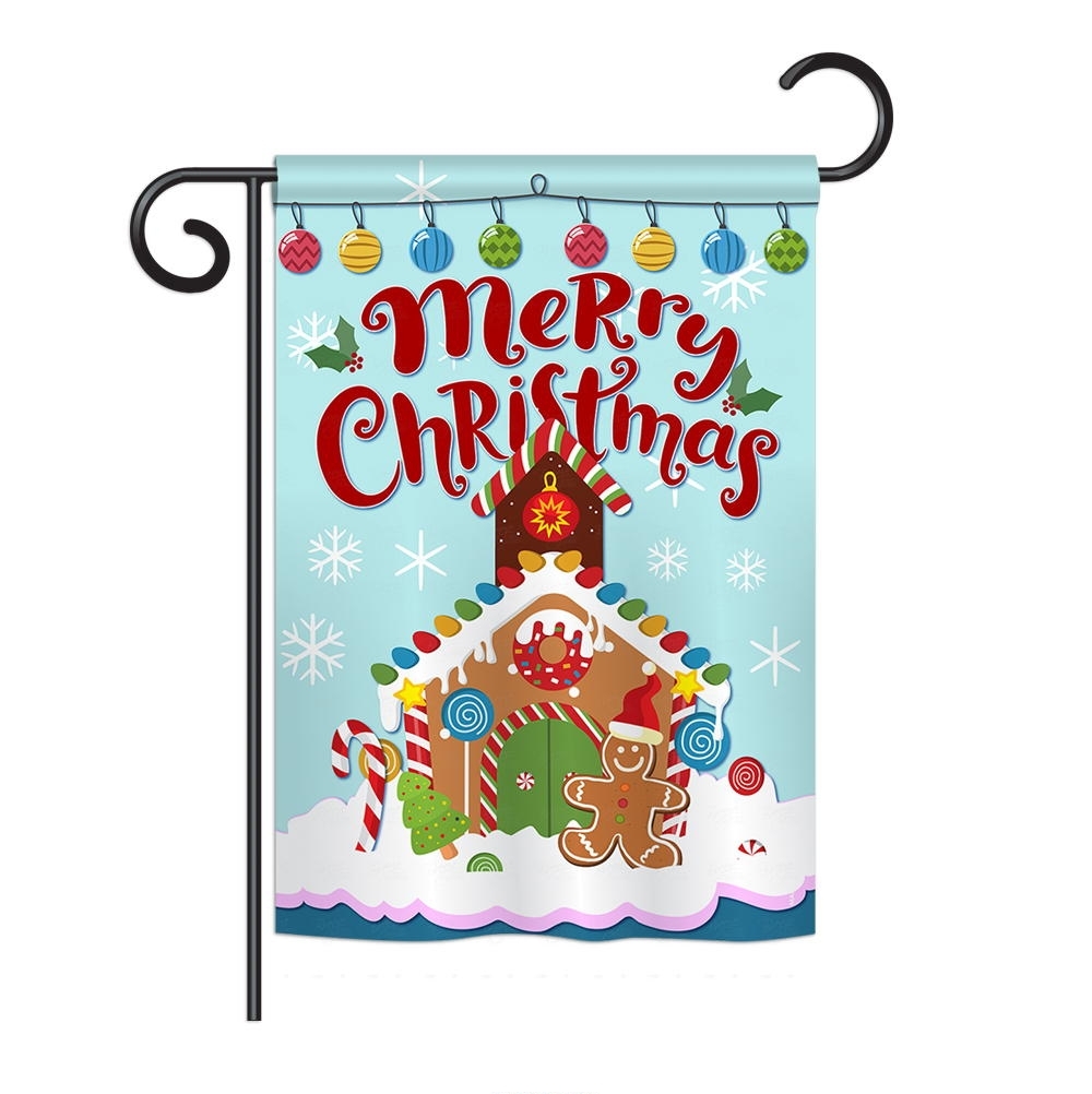 Christmas Gingerbread Garden Flag