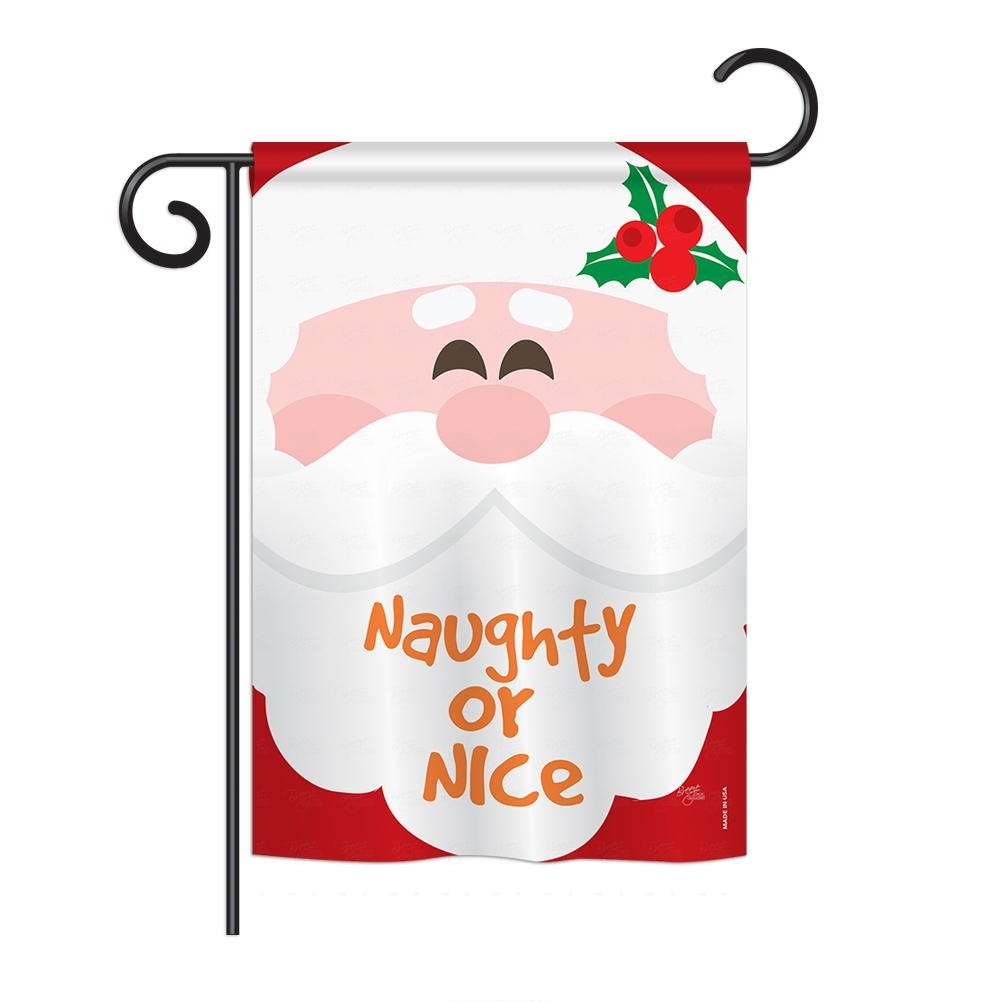 Naughty Or Nice Garden Flag