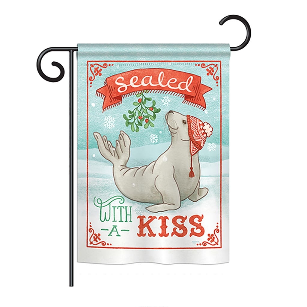 Sealed With A Kiss Garden Flag