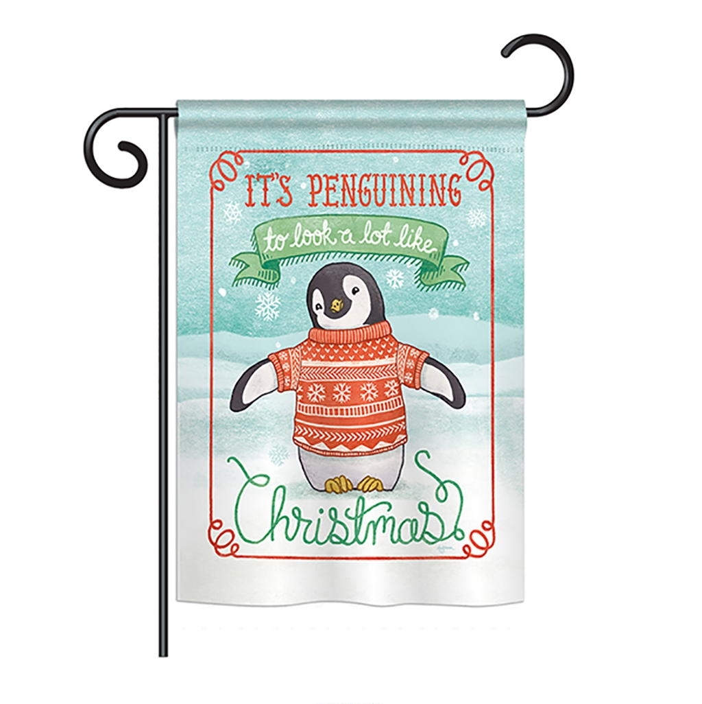 It\'s Penguining To Look Garden Flag