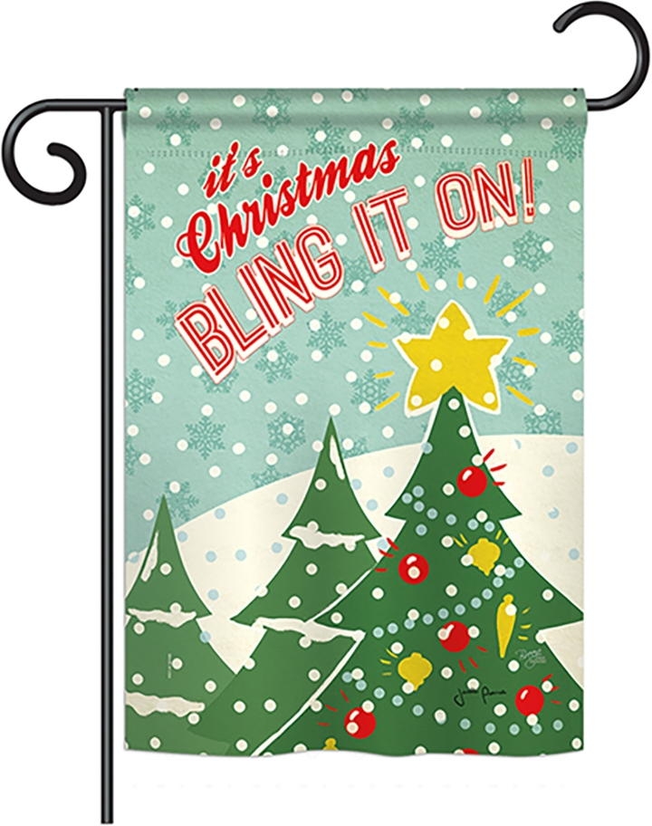 Christmas Bling It On Garden Flag