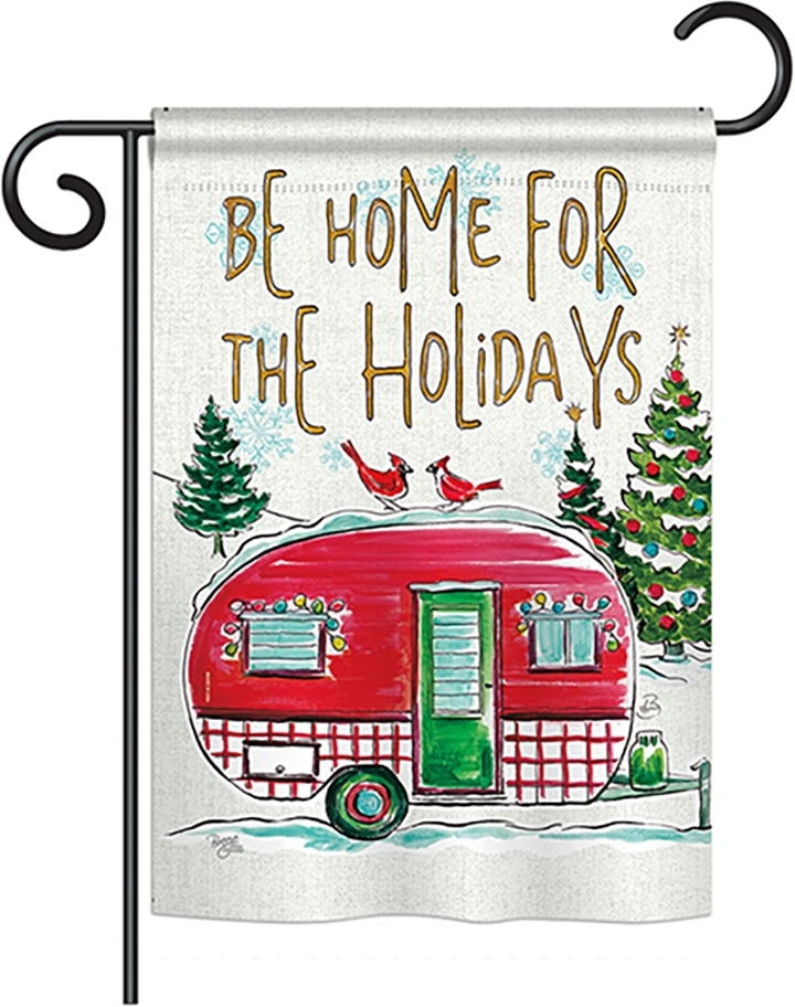 Home For Holidays Garden Flag