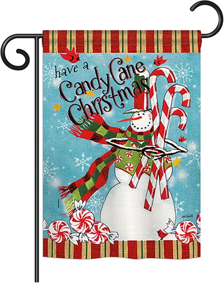 Candy Cane Christmas Garden Flag