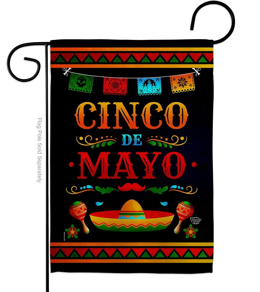 Party De Mayo Garden Flag