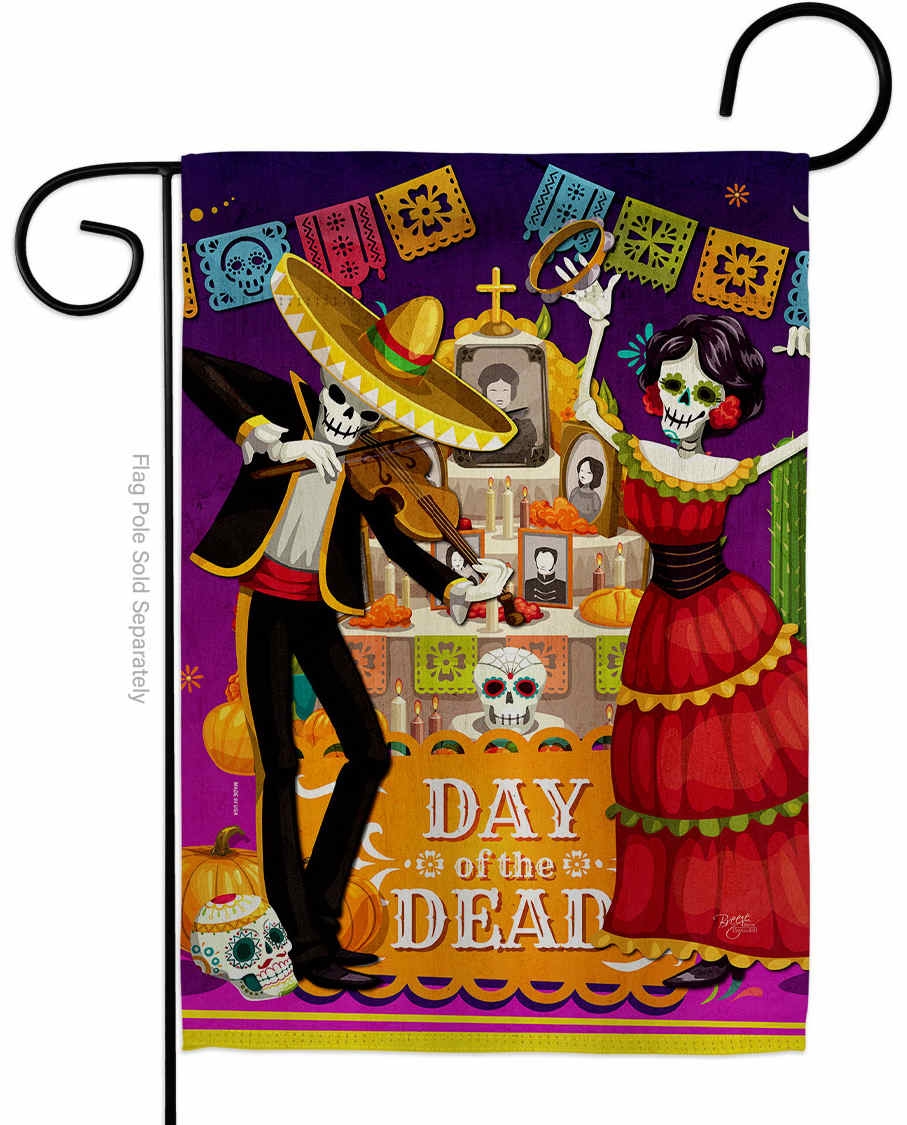 La Baile de Los Muertos Garden Flag