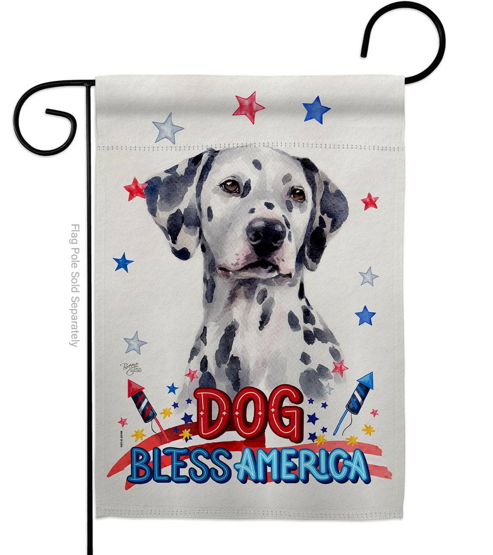 Patriotic Dalmatian Garden Flag