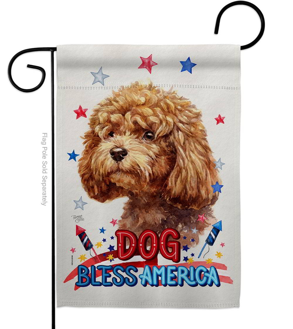 Patriotic Poodle Garden Flag & more garden flags at