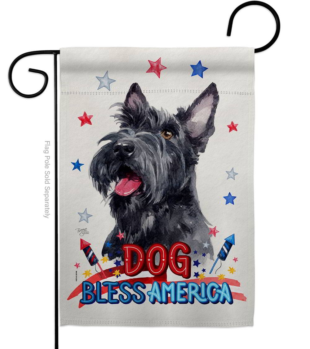 Patriotic Scottish Terrier Garden Flag