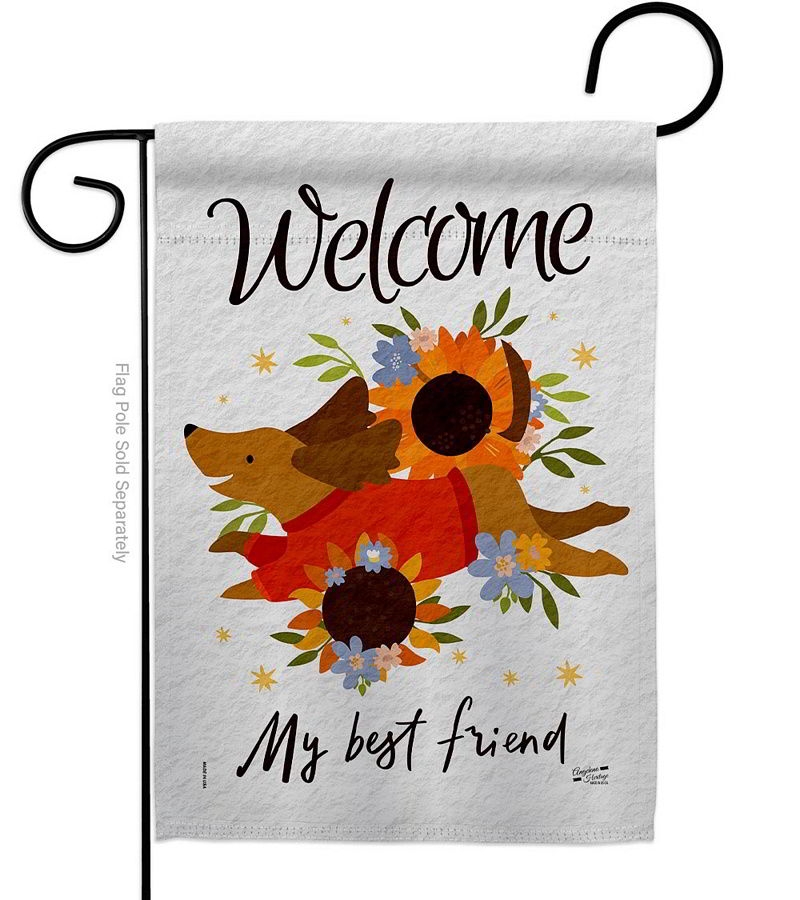 Welcome Best Friend Garden Flag