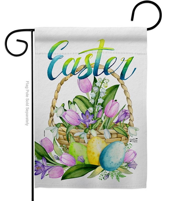 Spring Easter Baskets Garden Flag