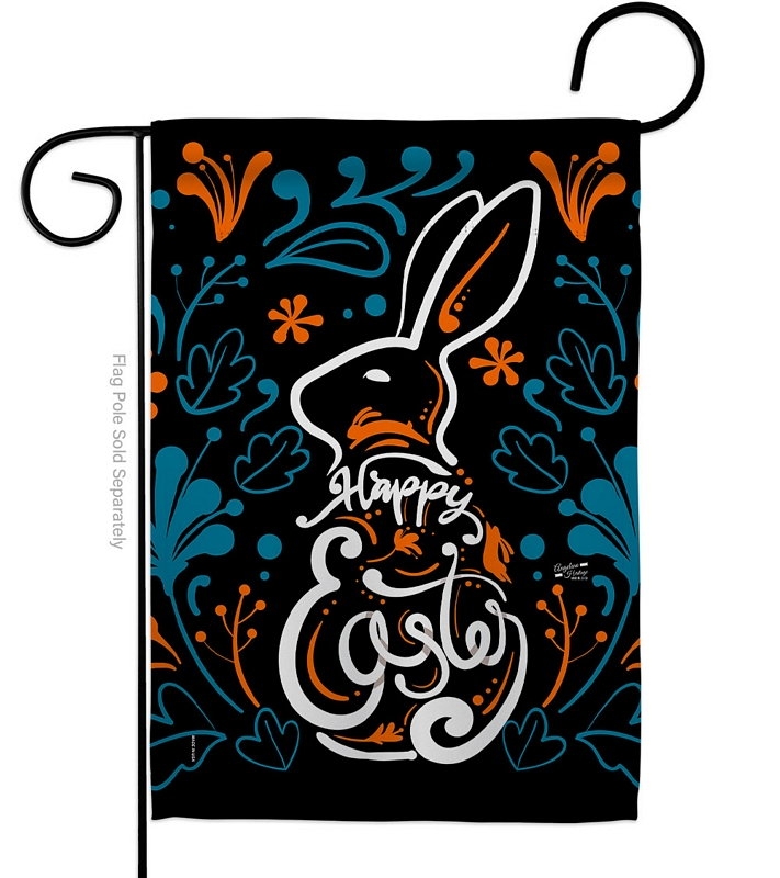 Colorful Bunny Decorative Garden Flag