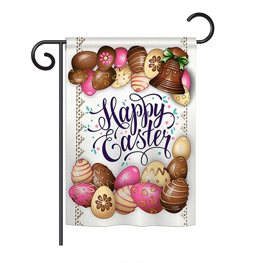 Sweet Chocolate Easter Garden Flag