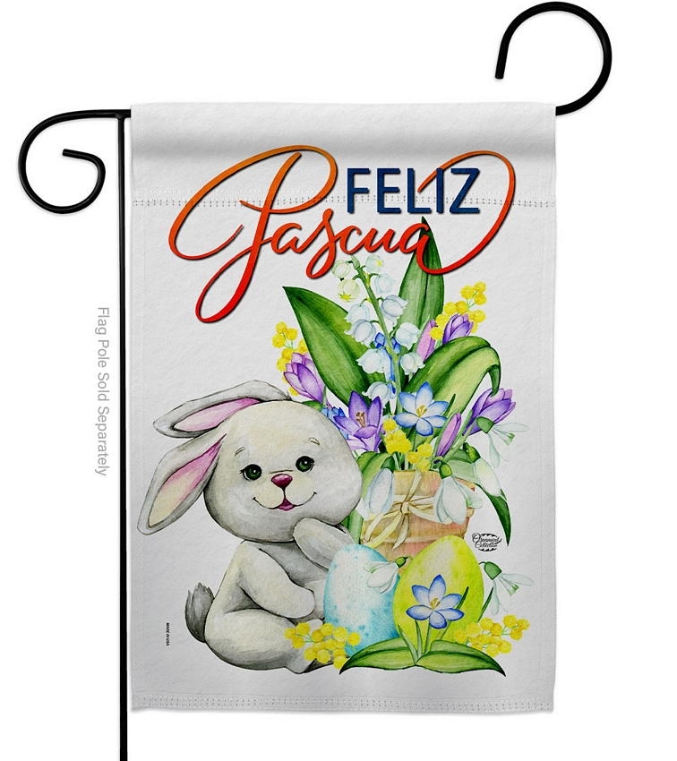 Easter Rabbit Garden Flag