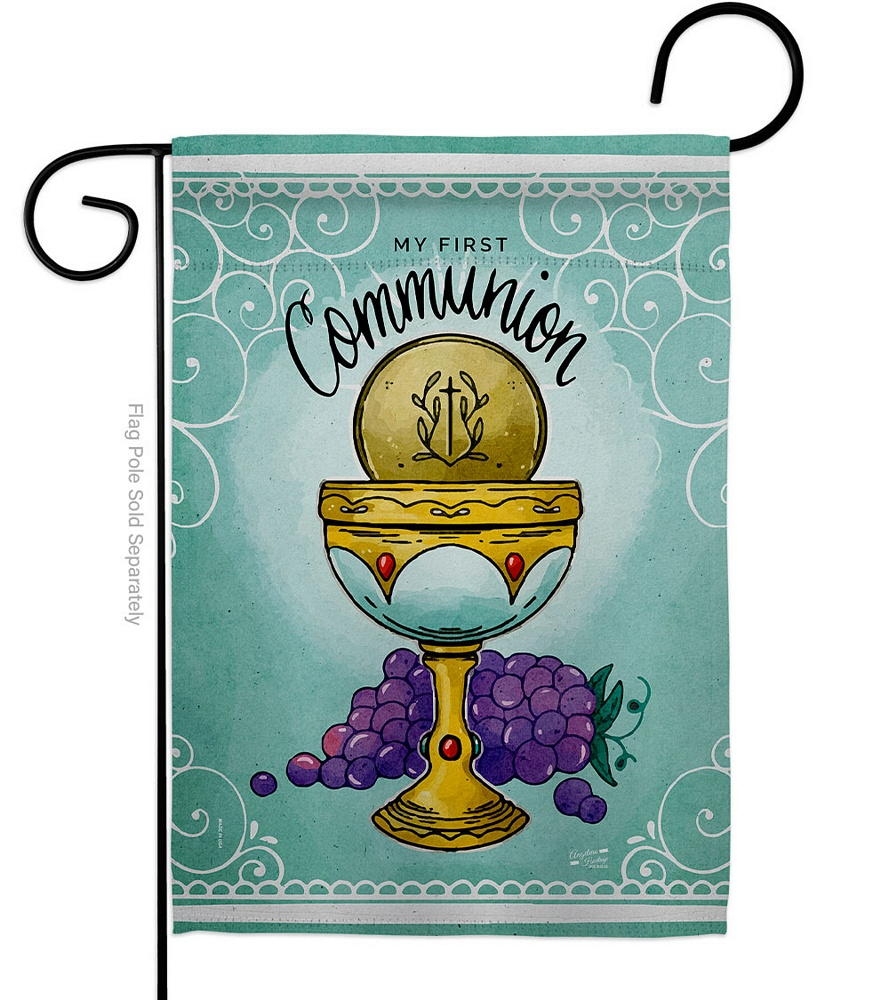 First Communion Garden Flag