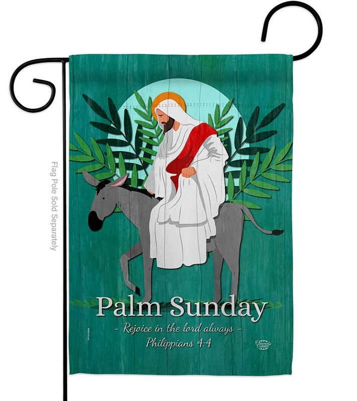 Rejoice Palm Sunday Garden Flag