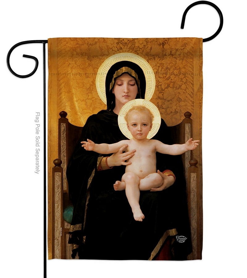 Virgin And Child Garden Flag