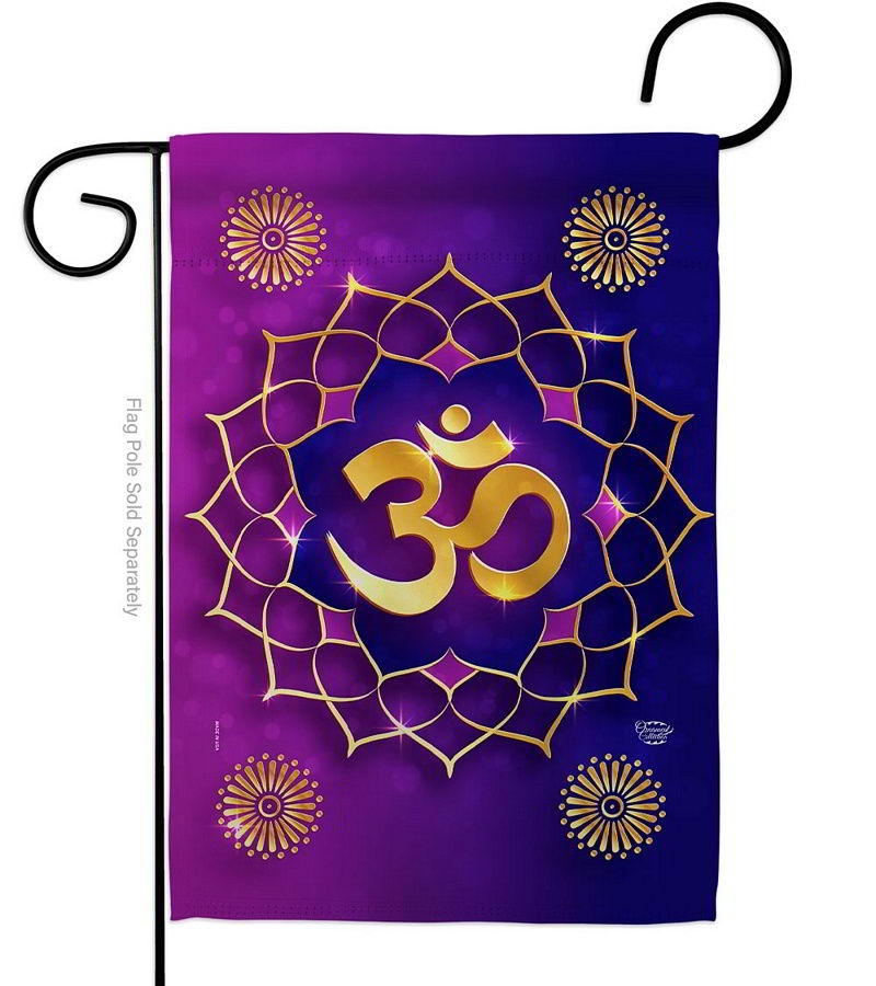 Om Garden Flag