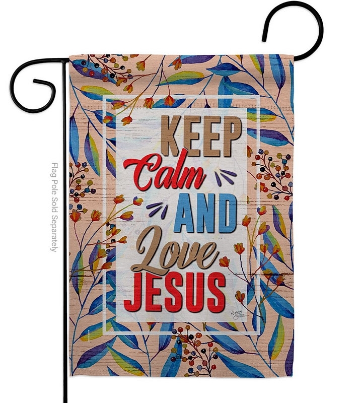 Love Jesus Garden Flag