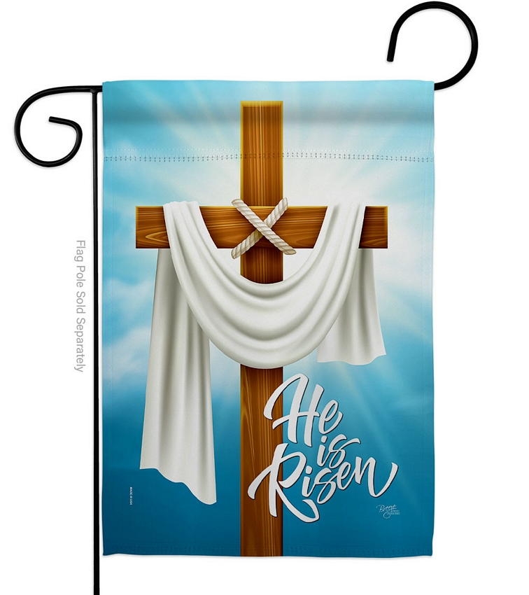 He Is Risen Garden Flag