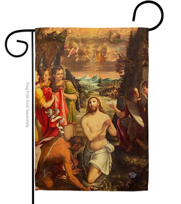 Baptism Of Christ Garden Flag