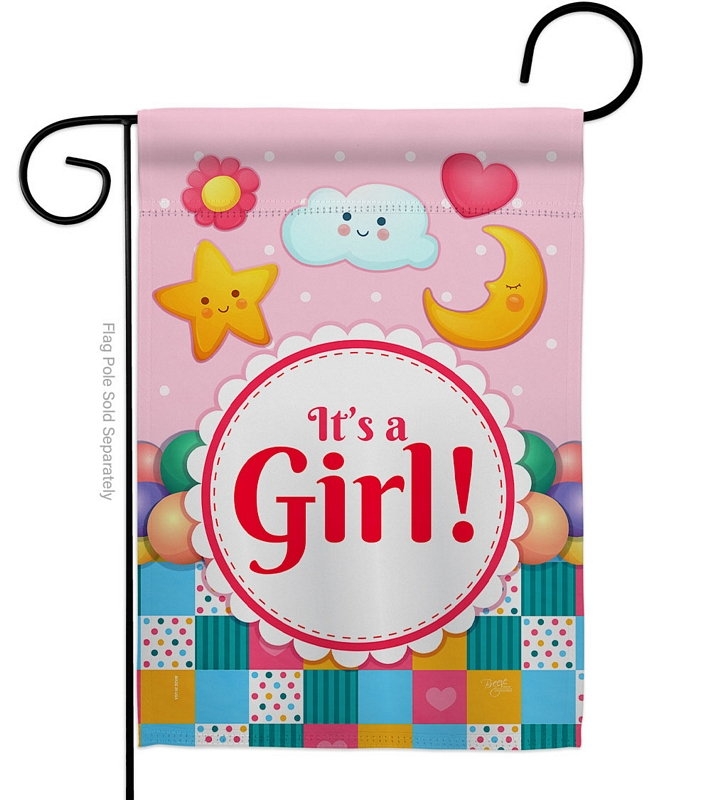 It\'s A Baby Girl Garden Flag