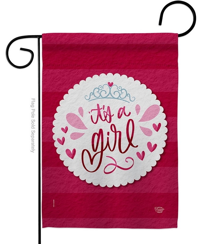 It\'s A Girl Decorative Garden Flag