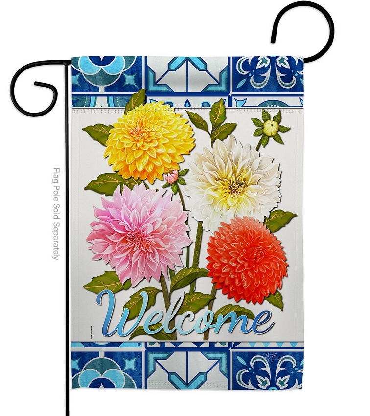 Dahlia Bouquet Garden Flag