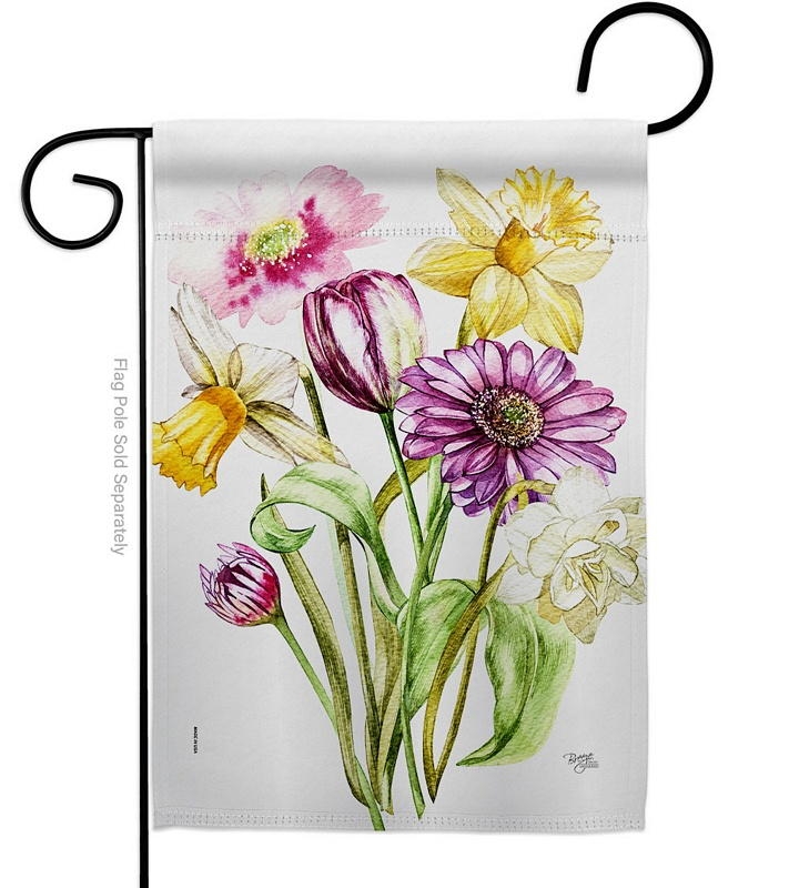 Spring Flower Bouquet Garden Flag