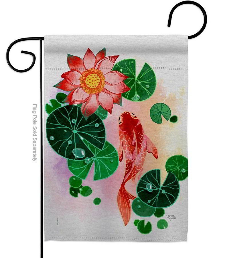 Lotus Pond Garden Flag