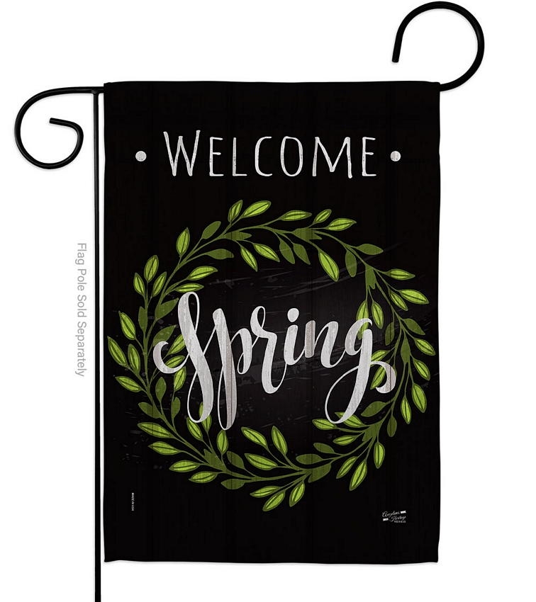 Spring Wreath Garden Flag