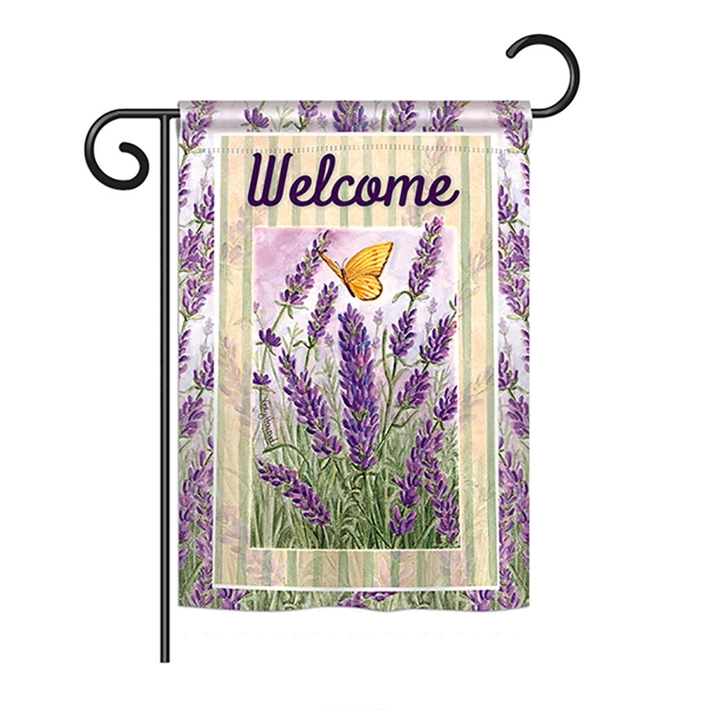 Lavender Garden Flag