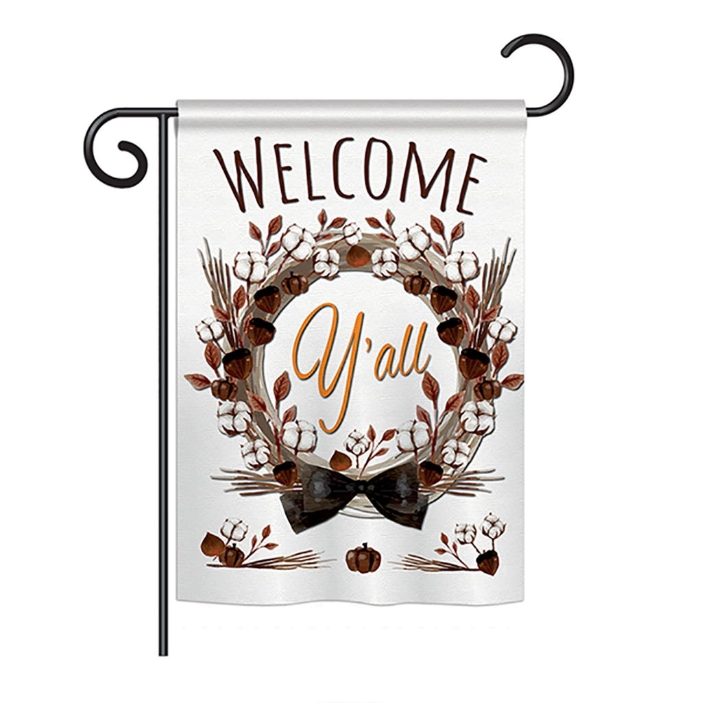 Welcome Y\'ll Cotton Reef Garden Flag