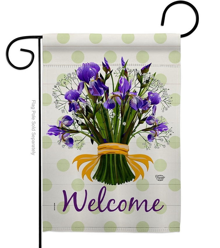 Iris Bouquet Garden Flag