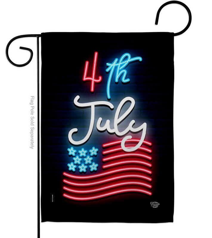 Lightful 4th July Garden Flag