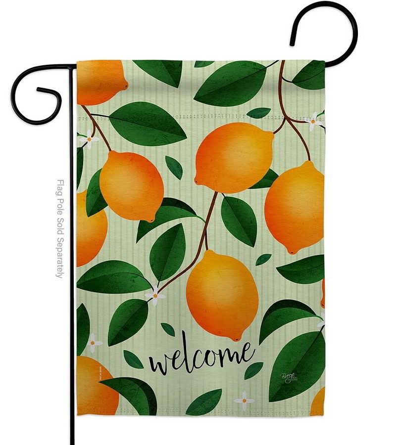 Welcome Lemon Garden Flag