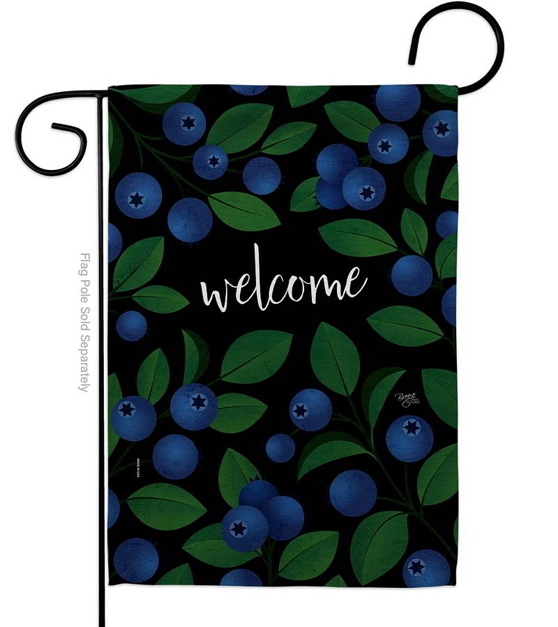 Welcome Blueberries Garden Flag